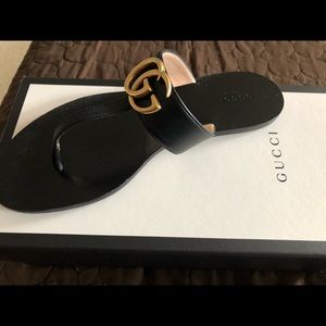 Gucci Marmont T Strap Sandals